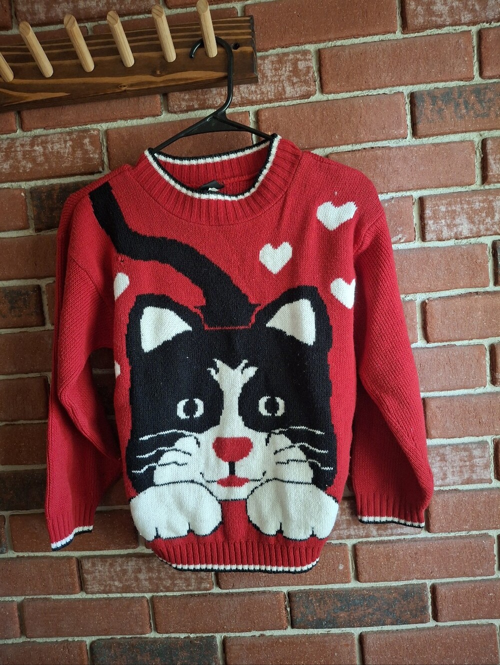 Vintage Freeze Frame red cat sweater